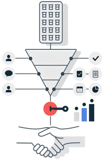 CRM для застройщика — заявки по сегментам, стадиям и стоимости лида по каналам